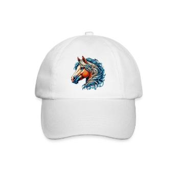 Pferd - Baseballkappe - Weiß/Weiß - Vorne