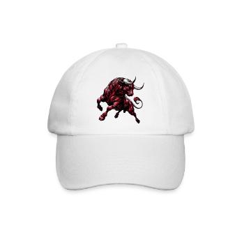 Stier - Baseballkappe - Weiß/Weiß - Vorne