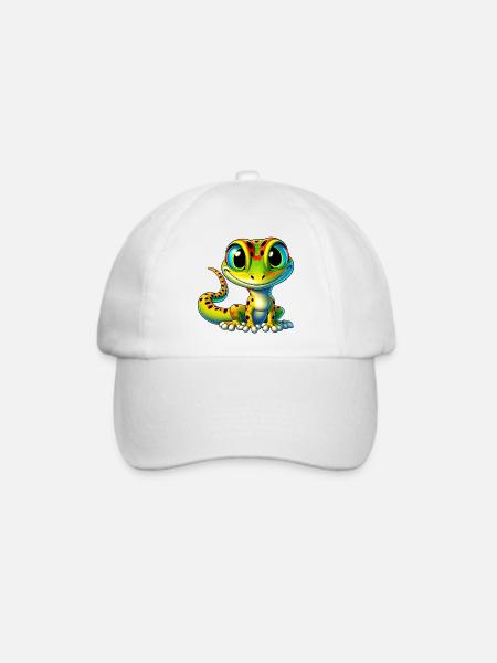 Gecko - Baseballkappe - Weiß/Weiß