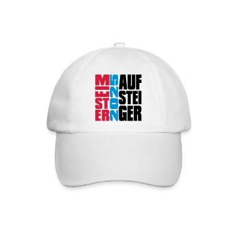 Meister und Aufsteiger 2025 - Baseballkappe - Weiß/Weiß - Vorne