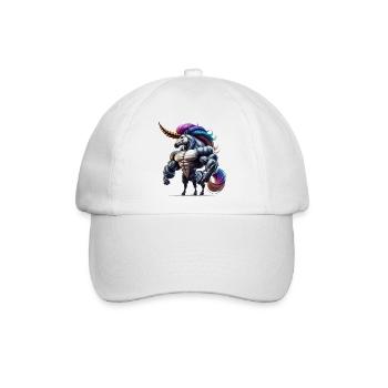 Super Einhorn - Baseballkappe - Weiß/Weiß - Vorne