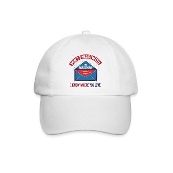 Lustiger Spruch für Postboten - Baseballkappe - Weiß/Weiß - Vorne