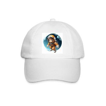 Der Weltraumprimat - Baseballkappe - Weiß/Weiß - Vorne