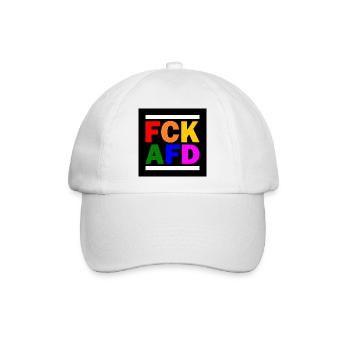 Fck afd - Baseballkappe - Weiß/Weiß - Vorne