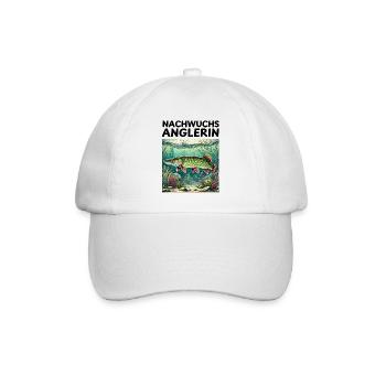 Hecht - Nachwuchs Anglerin - Baseballkappe - Weiß/Weiß - Vorne