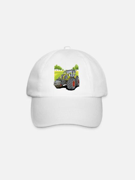 Traktor auf dem Feld - Baseballkappe - Weiß/Weiß