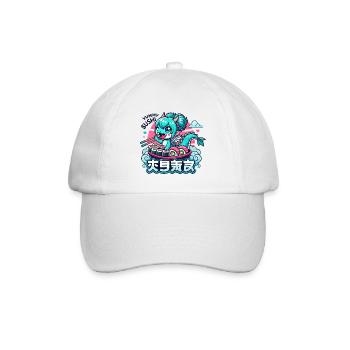 Drache Maki Sushi Kawaii Geschenk - Baseballkappe - Weiß/Weiß - Vorne