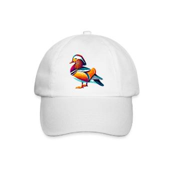 Mandarinente - Baseballkappe - Weiß/Weiß - Vorne