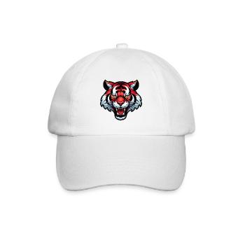 Cartoon Comic Cooler Mascot Tiger - Baseballkappe - Weiß/Weiß - Vorne