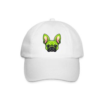 Cartoon Comic Cooler Mascot Hund - Baseballkappe - Weiß/Weiß - Vorne