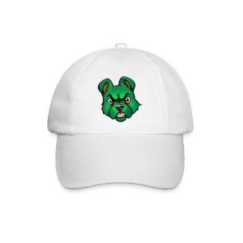 Cartoon Comic Cooler Mascot Hund - Baseballkappe - Weiß/Weiß - Vorne