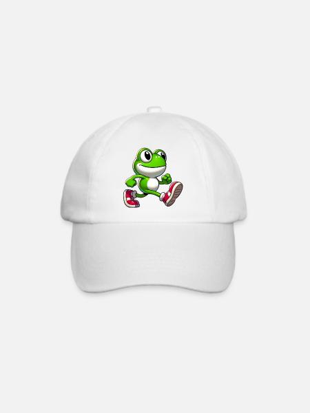 Frosch - Baseballkappe - Weiß/Weiß