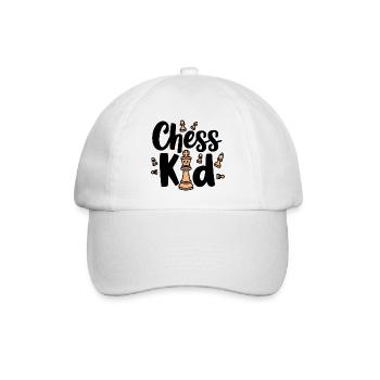Chess Kid Schach Kinder Sprüche Zitate - Baseballkappe - Weiß/Weiß - Vorne