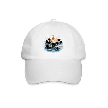 Die lustige Schneemann-Brigade - Baseballkappe - Weiß/Weiß - Vorne