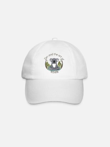 The Art Of Koala - Koala Zen - Baseballkappe - Weiß/Weiß