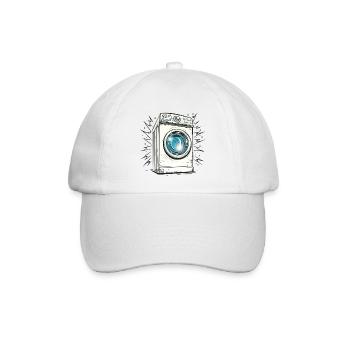 Waschmaschine - Baseballkappe - Weiß/Weiß - Vorne