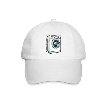 Waschmaschine - Baseballkappe - Weiß/Weiß - Vorne