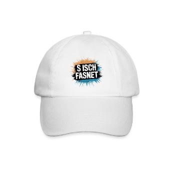 S Isch Fasnet - Karneval Fasching Spruch - Baseballkappe - Weiß/Weiß - Vorne