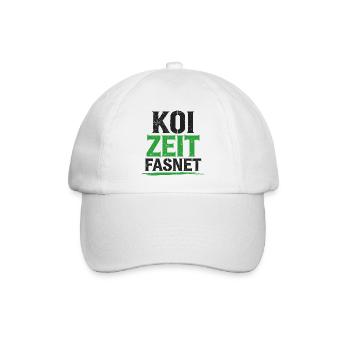 Koi Zeit Fasnet - Karneval Fasching - Baseballkappe - Weiß/Weiß - Vorne