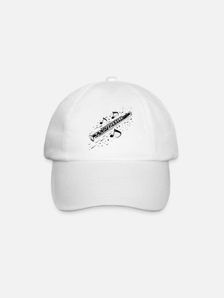 Flötenmusik - Baseballkappe - Weiß/Weiß