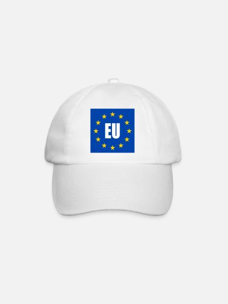 Eu flagge - Baseballkappe - Weiß/Weiß