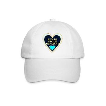 ERFOLG HERZ - STOLZ AUF DICH - Baseballkappe - Weiß/Weiß - Vorne