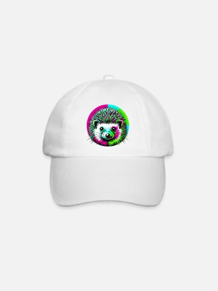 Igel - Baseballkappe - Weiß/Weiß