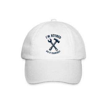 I'm Retired, Do It Yourself! - Baseballkappe - Weiß/Weiß - Vorne
