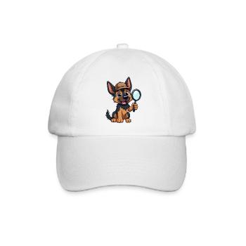 Deutscher Schäferhund Offizier - Baseballkappe - Weiß/Weiß - Vorne