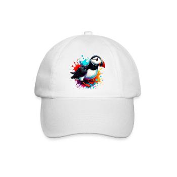 Papageitaucher - Baseballkappe - Weiß/Weiß - Vorne