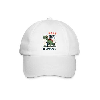 Roar Means I Love You - Baseballkappe - Weiß/Weiß - Vorne