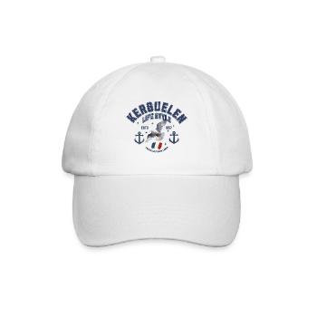 Kerguelen Inseln Design mit Möwe und Ankern - Baseballkappe - Weiß/Weiß - Vorne