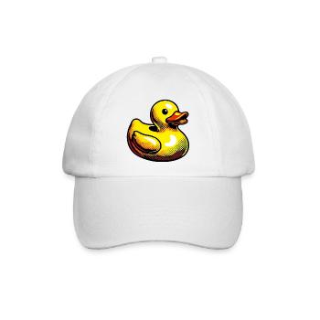 Ente Ente Ente Ente Ente - Baseballkappe - Weiß/Weiß - Vorne
