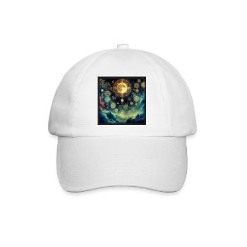 Mystische Astrologie - Baseballkappe - Weiß/Weiß - Vorne