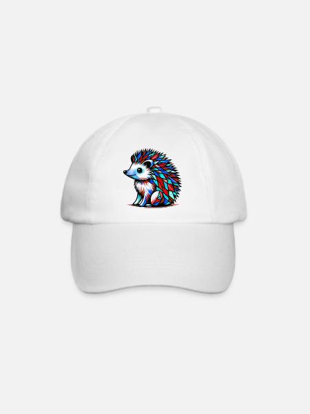 Igel - Baseballkappe - Weiß/Weiß