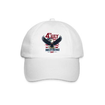 Amerika USA Adler 4th July Independence Day - Baseballkappe - Weiß/Weiß - Vorne