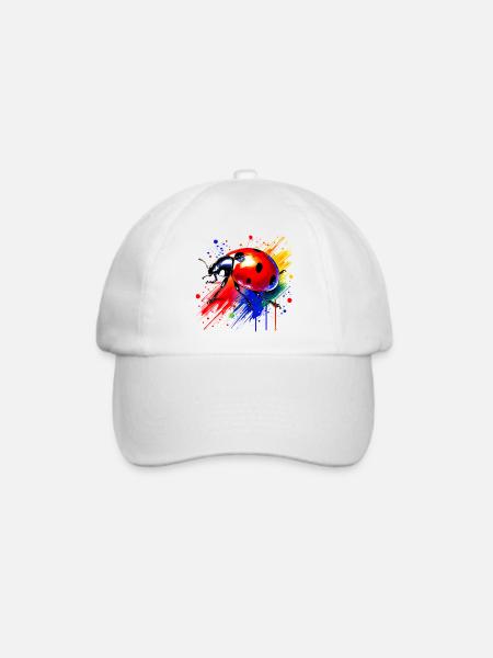 Marienkäfer - Baseballkappe - Weiß/Weiß