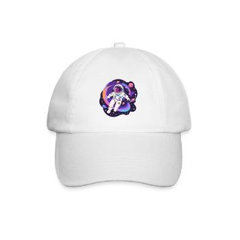 Weltraum-Regenbogen-Astronaut - Baseballkappe - Weiß/Weiß - Vorne