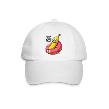 Banane Donut Beziehung Liebe machen Geschenk - Baseballkappe - Weiß/Weiß - Vorne