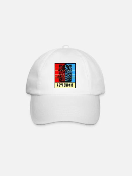 Astronomie Retro Style - Baseballkappe - Weiß/Weiß