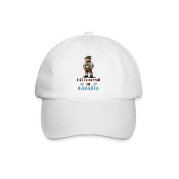 Bayerischer Bär - Baseballkappe - Weiß/Weiß - Vorne