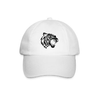 Schwarzes tribal Tiger - Baseballkappe - Weiß/Weiß - Vorne
