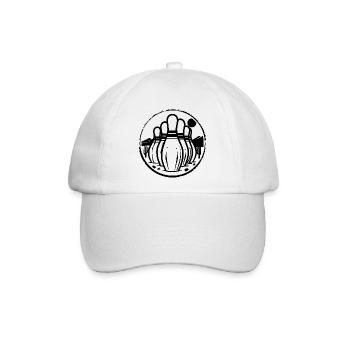 Bowling Symbol - Baseballkappe - Weiß/Weiß - Vorne