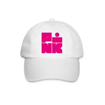 Bold & Fun – PINK Statement in knalligem Style - Baseballkappe - Weiß/Weiß - Vorne