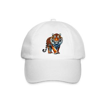 Tiger - Baseballkappe - Weiß/Weiß - Vorne