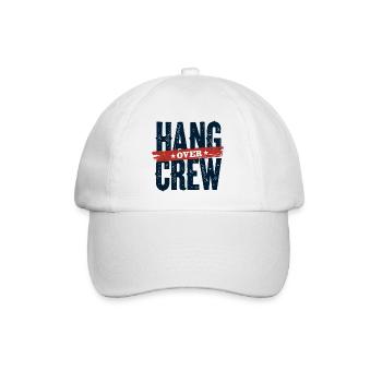 Hangover Crew – ultimative Partyshirt - Baseballkappe - Weiß/Weiß - Vorne