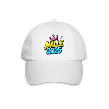 Malle 2025 Mallorca-Fans Sprüche - Baseballkappe - Weiß/Weiß - Vorne
