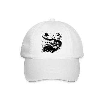Rollschuhlaufen Zeichnung - Baseballkappe - Weiß/Weiß - Vorne