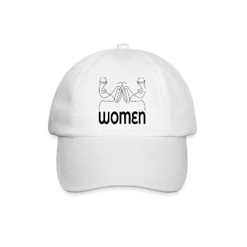 LINE ART ÄSTHETIK FRAUEN - Baseballkappe - Weiß/Weiß - Vorne