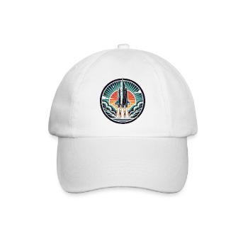 Space shuttle Spaceship - Baseballkappe - Weiß/Weiß - Vorne